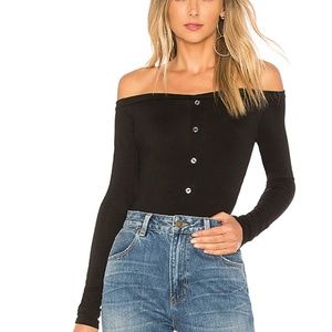 Off the Shoulder Long Sleeved Black Gerry top